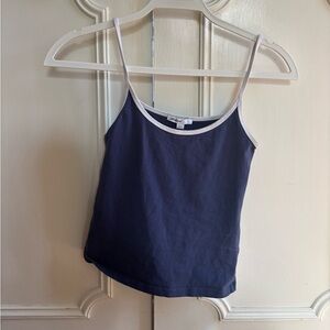 Subdued Navy Camisole with White Trim